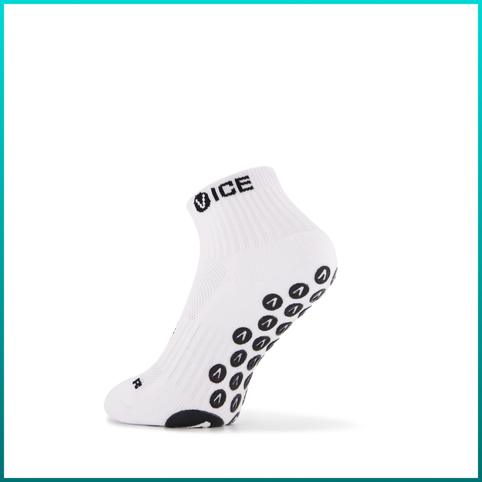 Grip Socks - White Quarter Crew