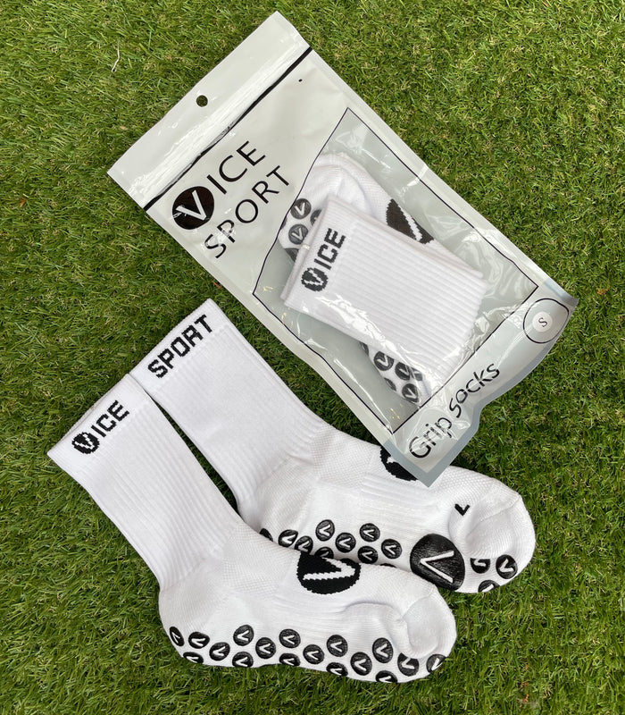 2023 Grip Socks - White Crew (Small US 2-5.5)