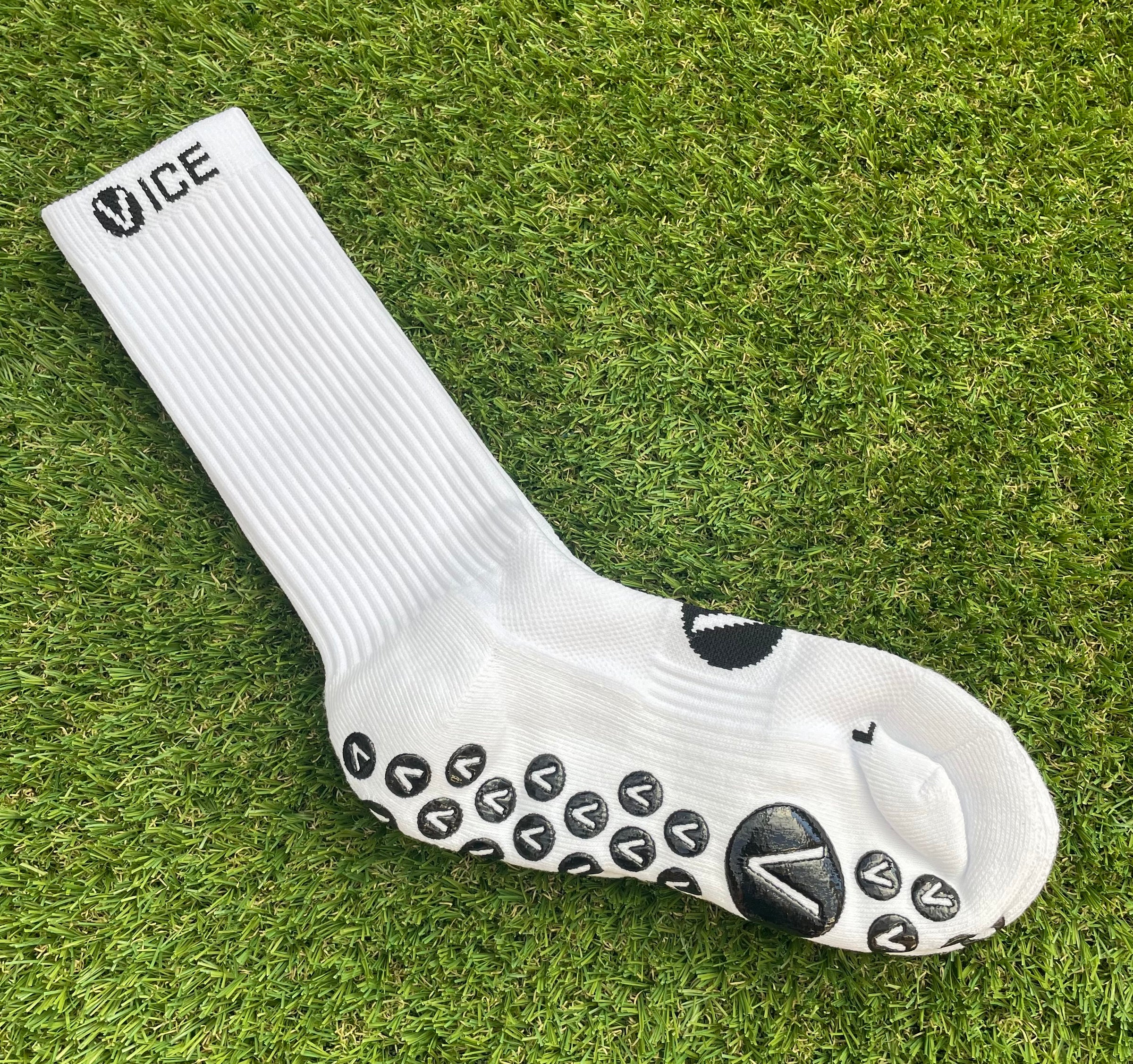Grip Socks - White Crew