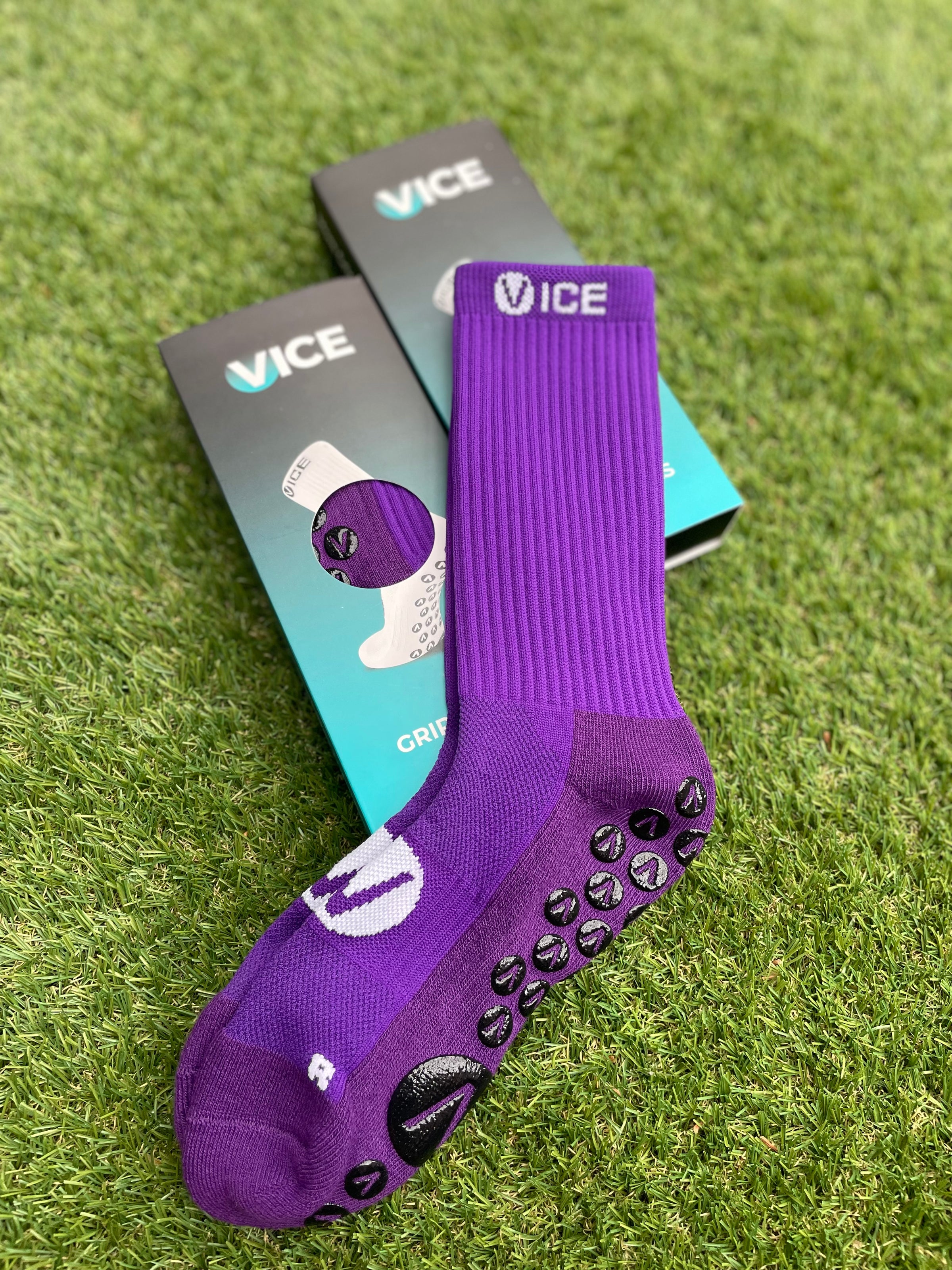 Grip Socks - Purple Crew