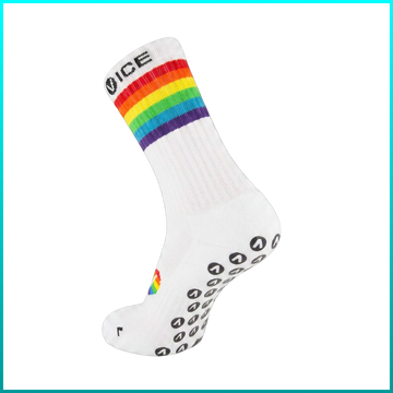 Grip Socks - Rainbow Half Crew